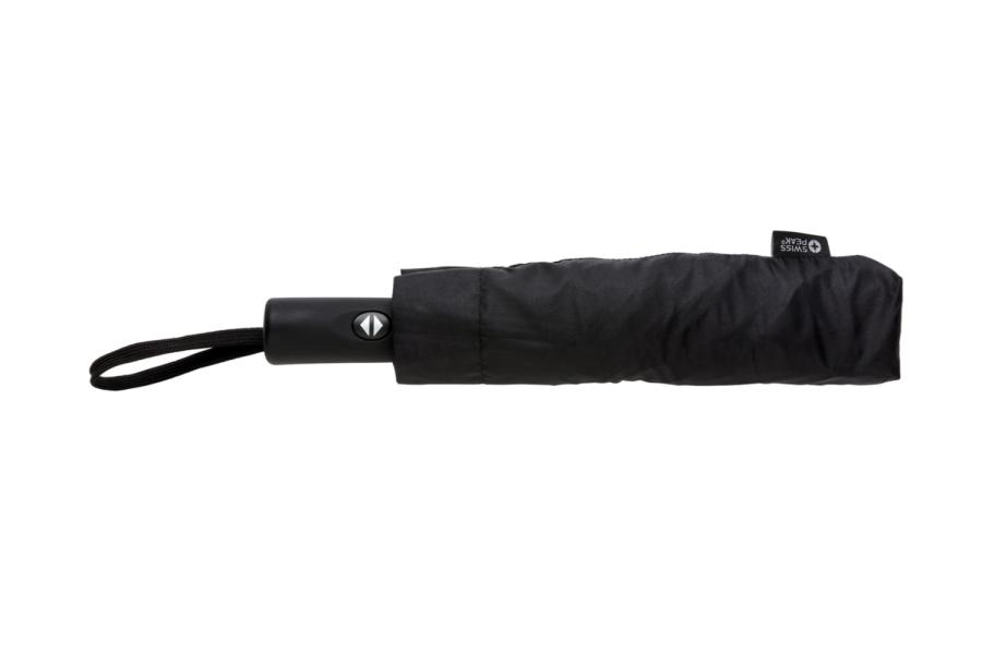 Swiss Peak AWARE™ 23" hopfällbart omvänt paraply med automatisk öppning och stängning: påse