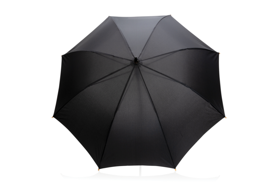 23" Impact AWARE™ RPET 190T paraply med automatisk öppning och bambuhandtag: paraply
