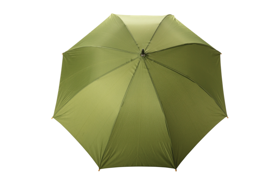 23" Impact AWARE™ RPET 190T paraply med automatisk öppning och bambuhandtag: paraply