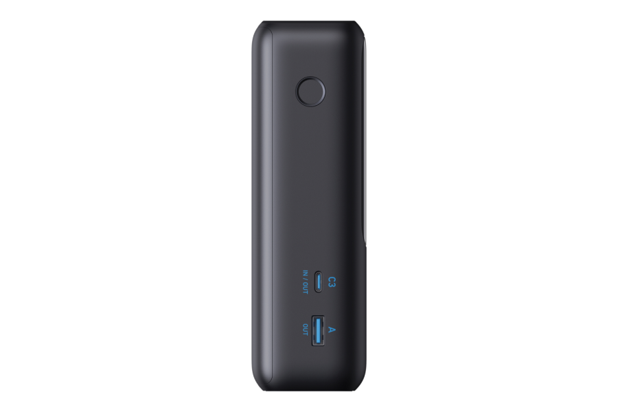 Batterie externe Anker de 25 000 mAh, 165 W, avec câble rétractable intégré: Côté gauche du produit