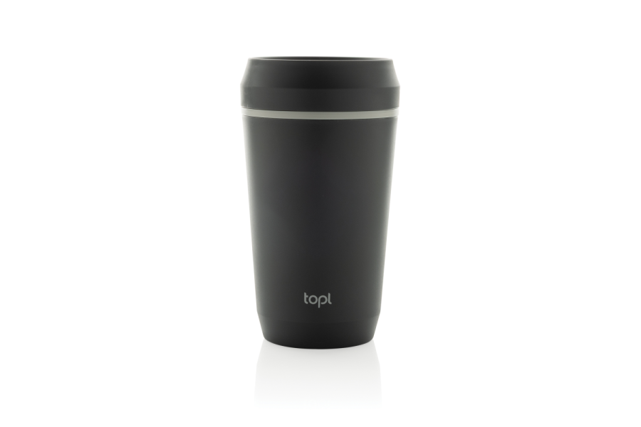 Topl perdirbto plastiko termo puodelis su patentuotu 360° dangteliu, 354 ml: prekės priekis