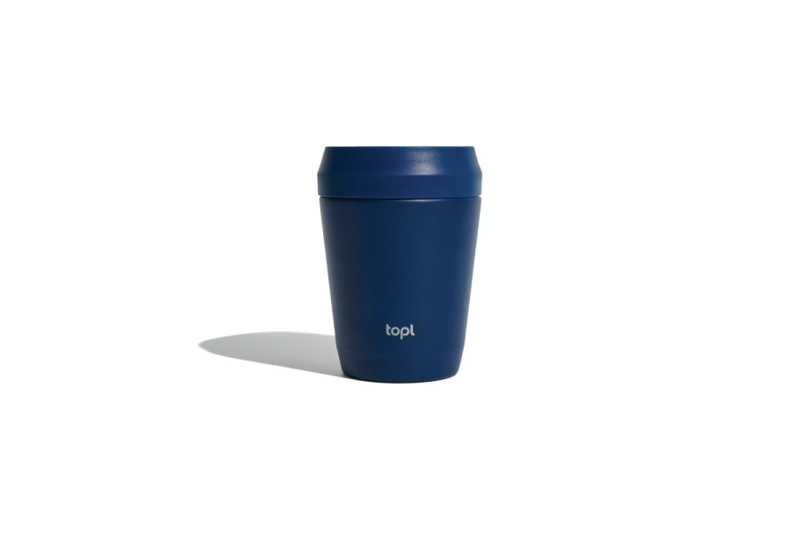 Topl taaskasutatud terasest termostops patenteeritud 360° kaanega 235 ml: eseme esikülg