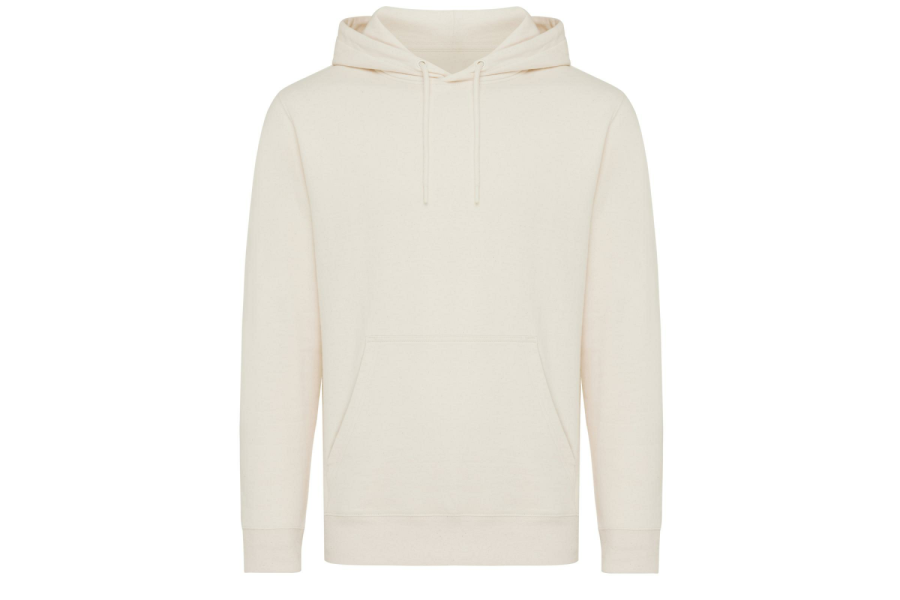 Sweat à capuche léger Iqoniq Rila en coton recyclé: Manche gauche