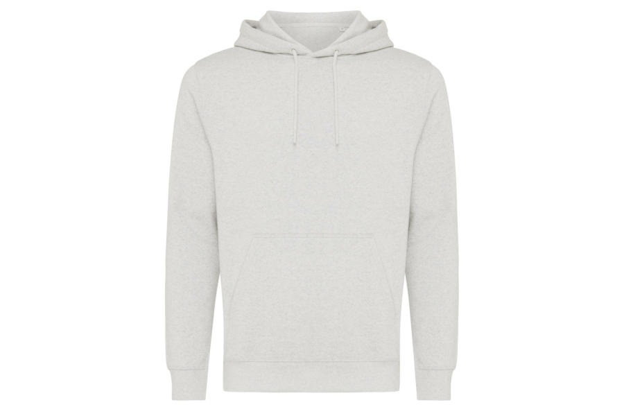 Sweat à capuche léger Iqoniq Rila en coton recyclé: Manche gauche