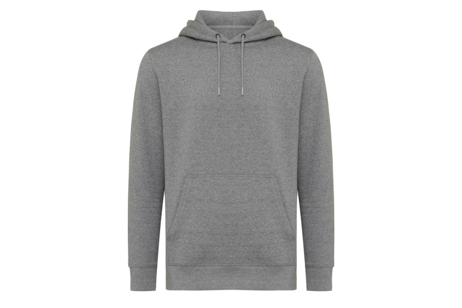 Sweat à capuche léger Iqoniq Rila en coton recyclé: Manche gauche