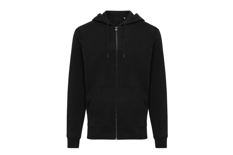 Sweat à capuche entièrement zippé Iqoniq Abisko en coton recyclé: Manche gauche