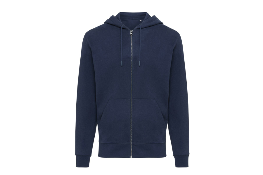 Sweat à capuche entièrement zippé Iqoniq Abisko en coton recyclé: Manche droite