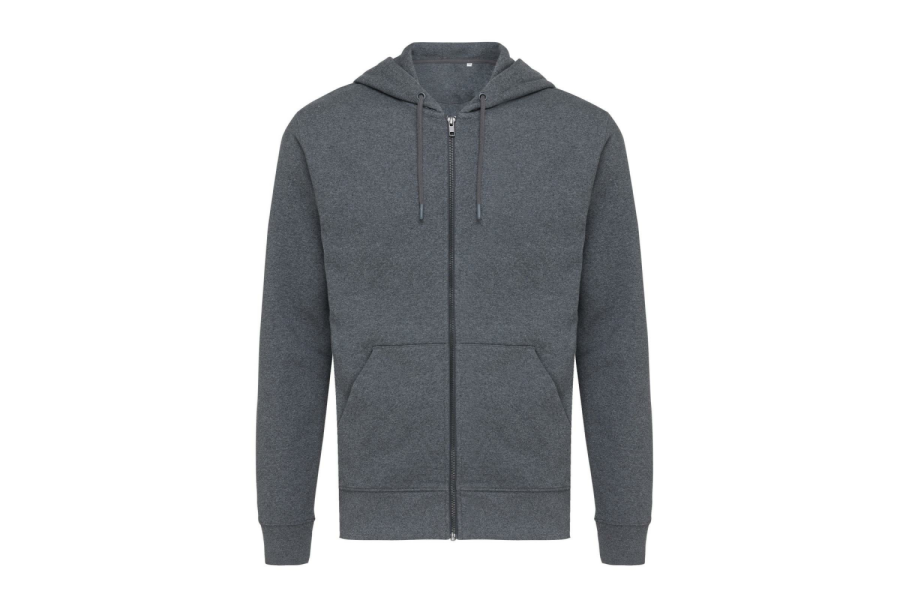 Sweat à capuche entièrement zippé Iqoniq Abisko en coton recyclé: Intérieur de l’encolure