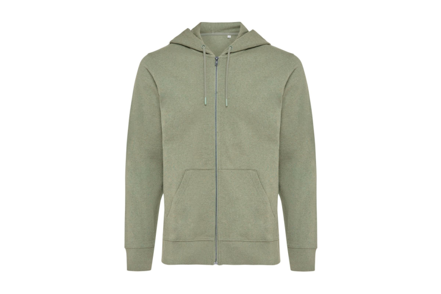 Sweat à capuche entièrement zippé Iqoniq Abisko en coton recyclé: Manche gauche