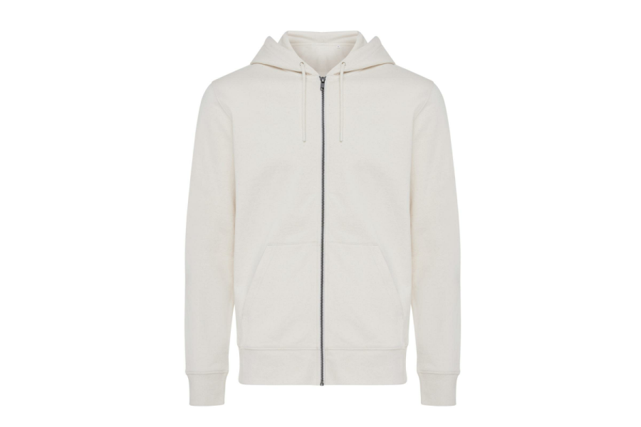 Sweat à capuche entièrement zippé Iqoniq Abisko en coton recyclé: Manche gauche