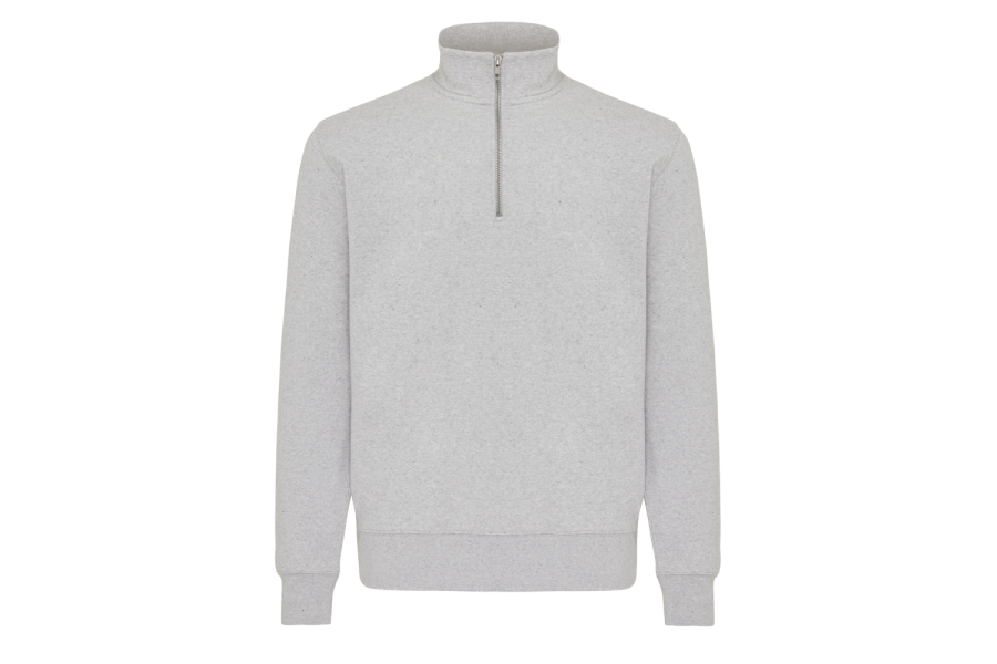 IQONIQ Elgon Quarter-Zip-Sweater aus rec. Baumwolle: Ärmel links