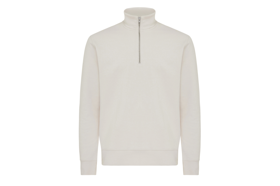 IQONIQ Elgon Quarter-Zip-Sweater aus rec. Baumwolle: rechter Ärmel
