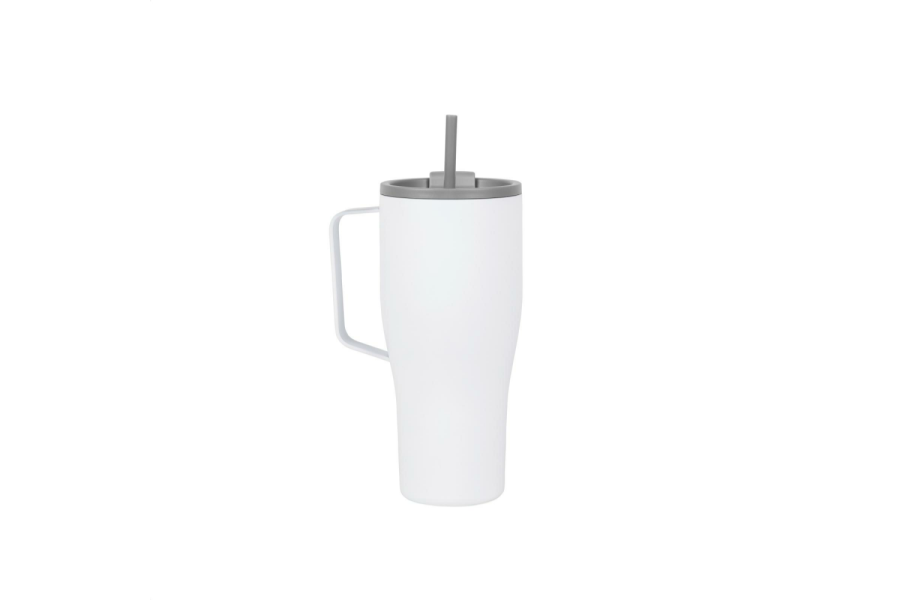 Mug isotherme VINGA Eos voyager de 800 ml en acier inoxydable recyclé RCS: Arrière du produit, partie supérieure