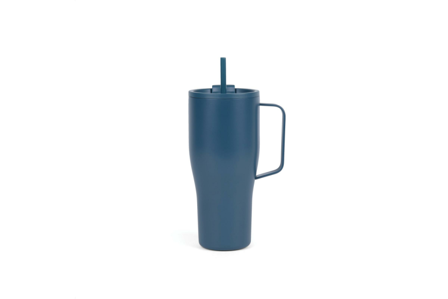 Mug isotherme VINGA Eos voyager de 800 ml en acier inoxydable recyclé RCS: Avant du produit, partie supérieure