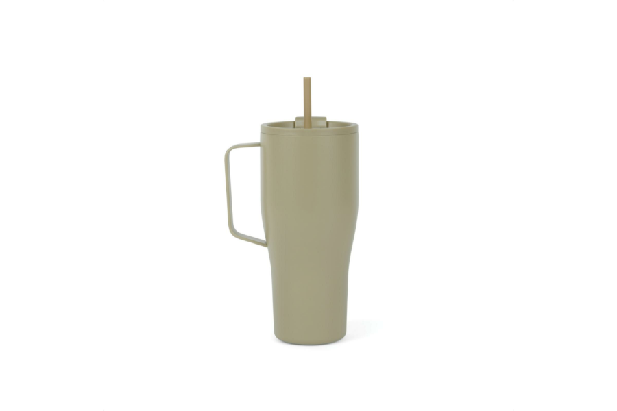 Mug isotherme VINGA Eos voyager de 800 ml en acier inoxydable recyclé RCS: Arrière du produit, partie supérieure