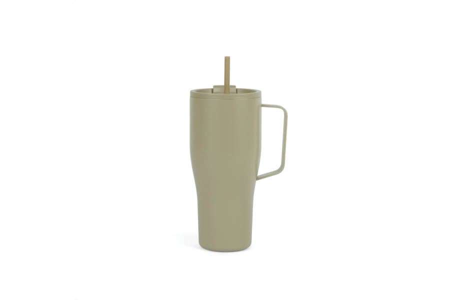 Mug isotherme VINGA Eos voyager de 800 ml en acier inoxydable recyclé RCS: Avant du produit, partie inférieure