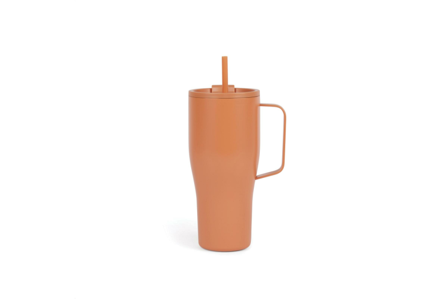 Mug isotherme VINGA Eos voyager de 800 ml en acier inoxydable recyclé RCS: Avant du produit, partie inférieure