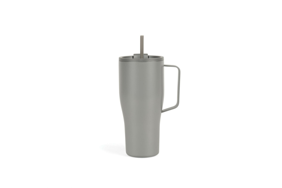 Mug isotherme VINGA Eos voyager de 800 ml en acier inoxydable recyclé RCS: Avant du produit, partie supérieure