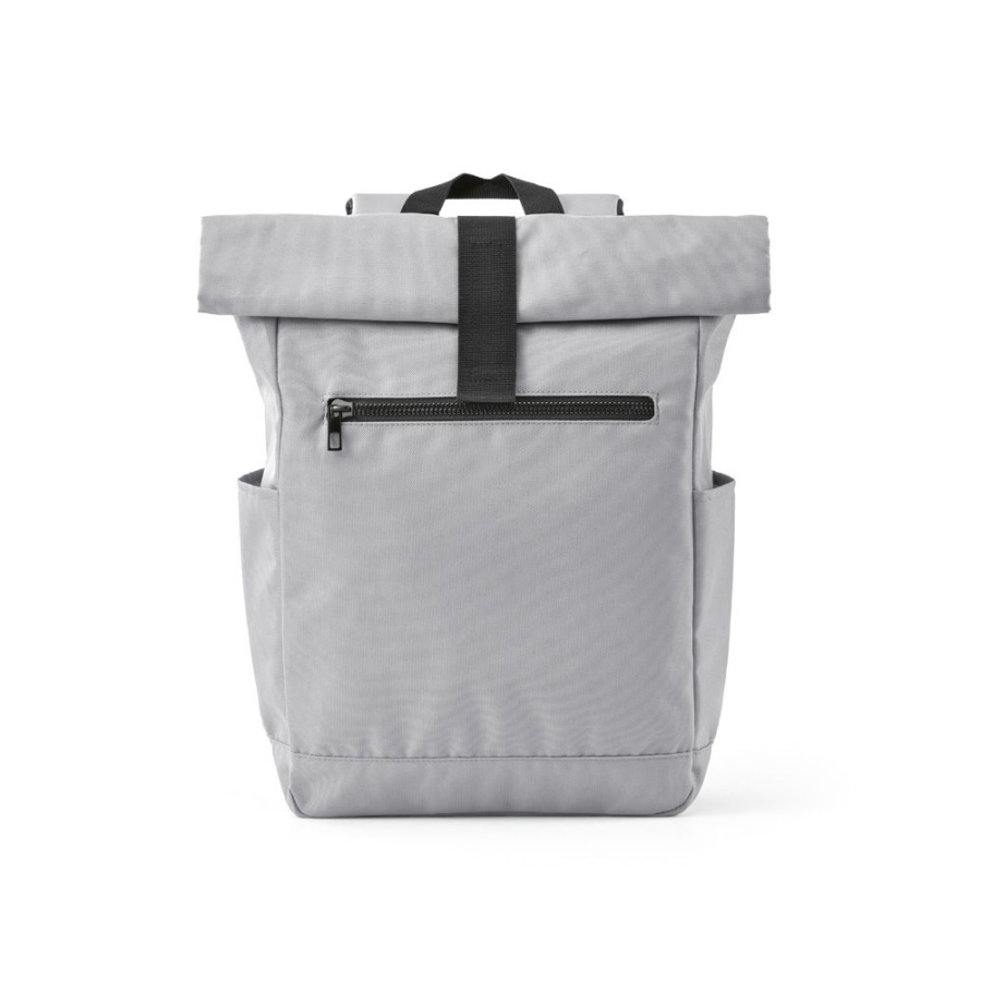 Rome Rucksack 12L aus rPET. Mit Rolltop-Design und Klettverschluss.: Front