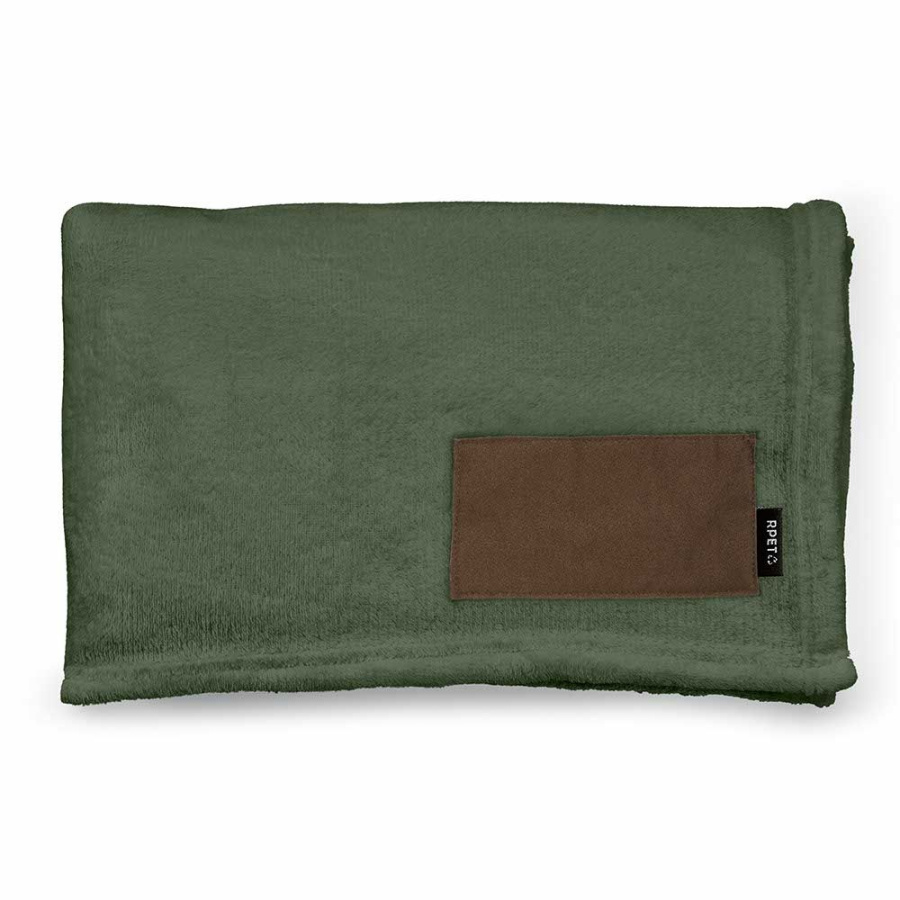 Van-Eyck Decke aus rPET (240 g/m²). Mit personalisierbarem Aufnäher: Patch