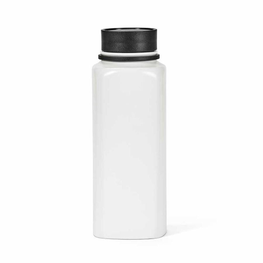 Ural Trinkflasche recy.Edelstahl, 820 ml. 360° Push-Verschluss: Front