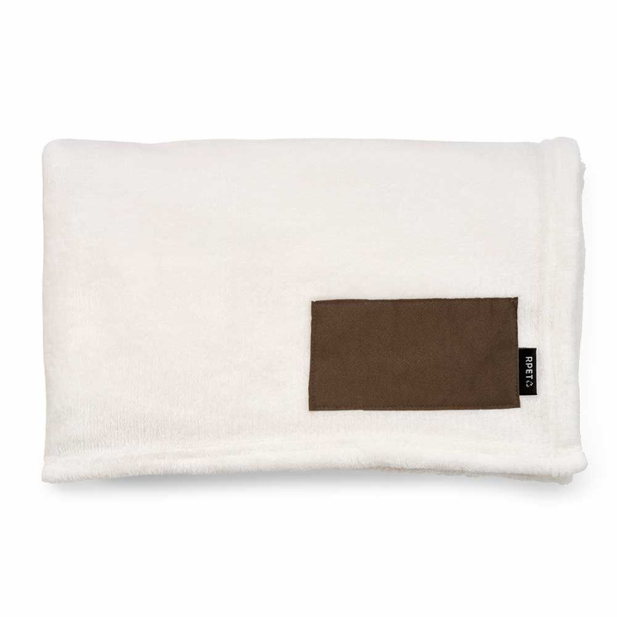 Van-Eyck Decke aus rPET (240 g/m²). Mit personalisierbarem Aufnäher: Patch