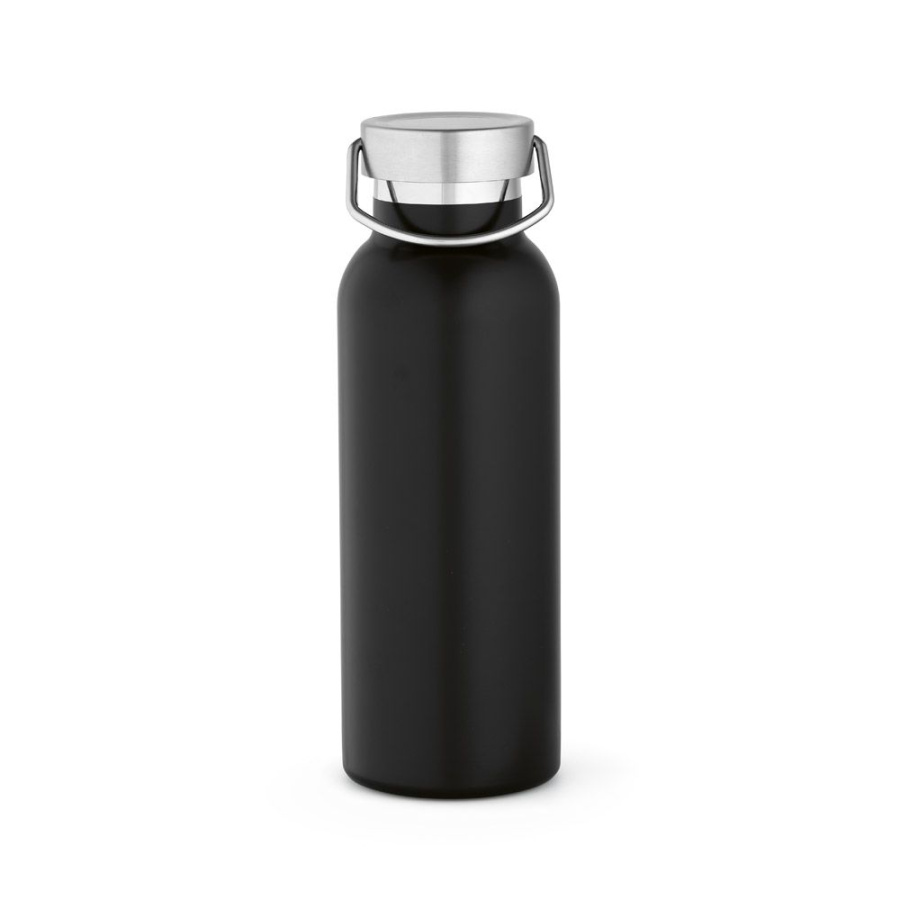 Бутылка Sado Bottle переработанная нержавеющая сталь 560 мл. Двойные стенки, герметичная. Крышка с ручкой.: Бутылка