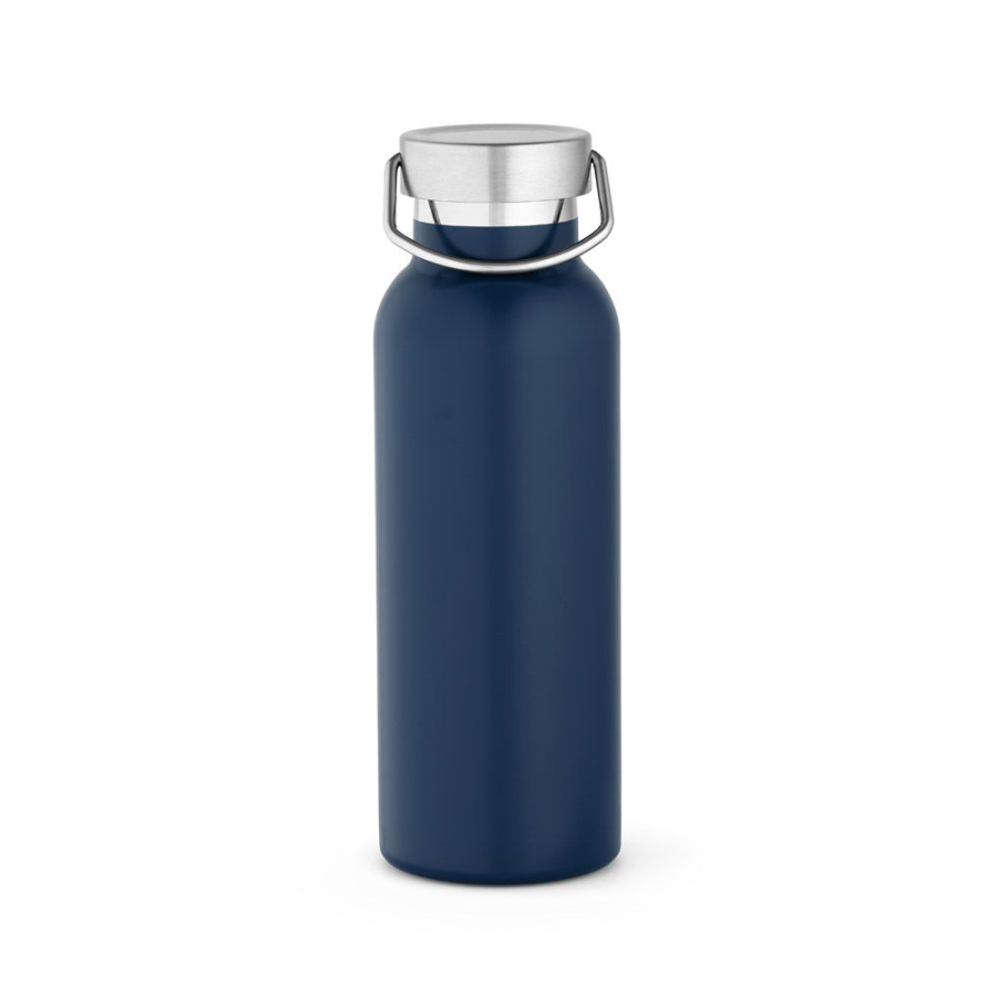 Бутылка Sado Bottle переработанная нержавеющая сталь 560 мл. Двойные стенки, герметичная. Крышка с ручкой.: Бутылка