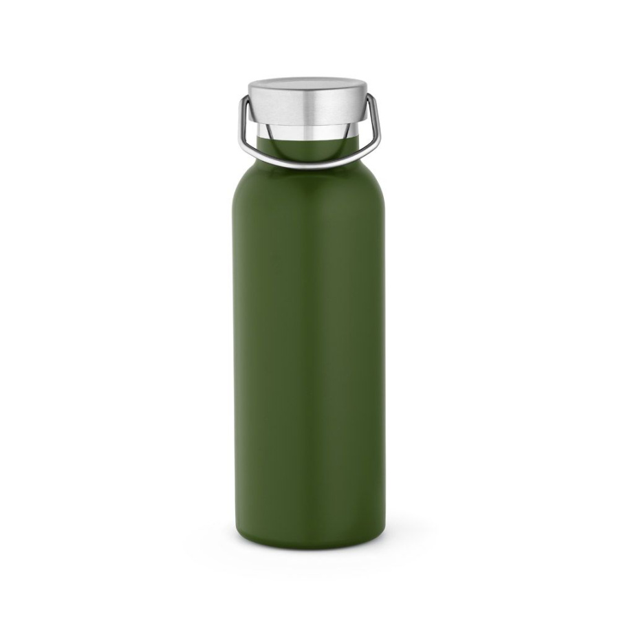 Бутылка Sado Bottle переработанная нержавеющая сталь 560 мл. Двойные стенки, герметичная. Крышка с ручкой.: Бутылка