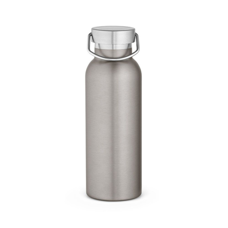 Бутылка Sado Bottle переработанная нержавеющая сталь 560 мл. Двойные стенки, герметичная. Крышка с ручкой.: Бутылка