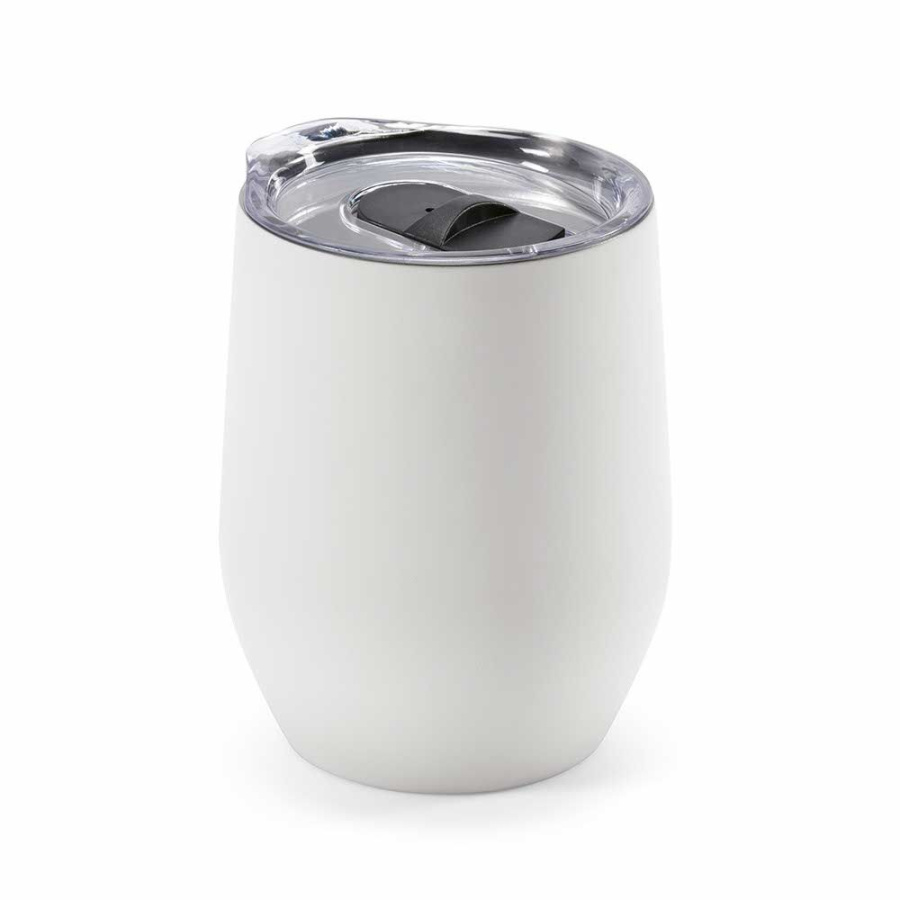 Tigris Reisebecher recy.Edelstahl, 320 ml. Doppelwandig mit Deckel: Tasse