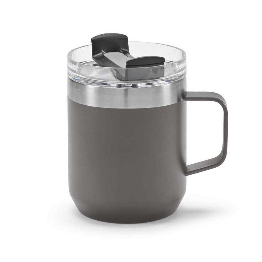 Shinano Tasse recy.Edelstahl, 440 ml. Doppelwandig mit drehbarem Deckel: Becher