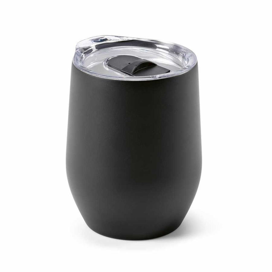 Tigris Reisebecher recy.Edelstahl, 320 ml. Doppelwandig mit Deckel: Tasse