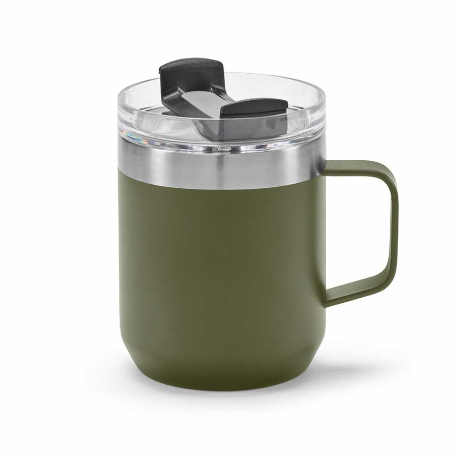 Shinano Tasse recy.Edelstahl, 440 ml. Doppelwandig mit drehbarem Deckel: Becher