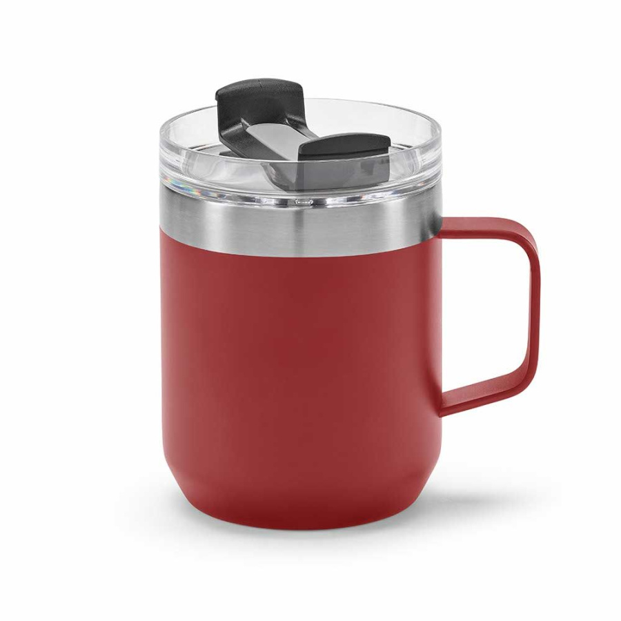 Shinano Tasse recy.Edelstahl, 440 ml. Doppelwandig mit drehbarem Deckel: Becher