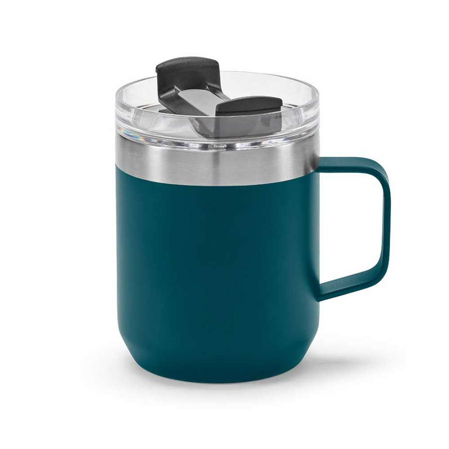 Shinano Tasse recy.Edelstahl, 440 ml. Doppelwandig mit drehbarem Deckel: Becher
