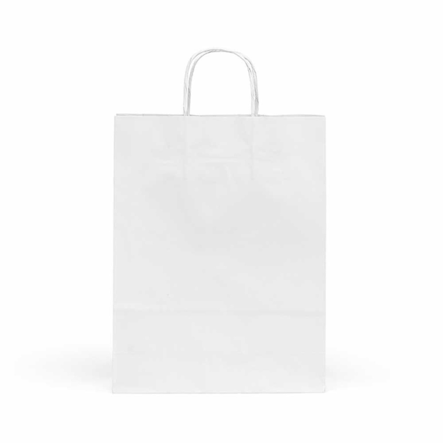 Белый крафт-пакет Etna M, сертифицированный FSC®. Плотность ткани 90 г/м². Произведено в Португалии.: Передний