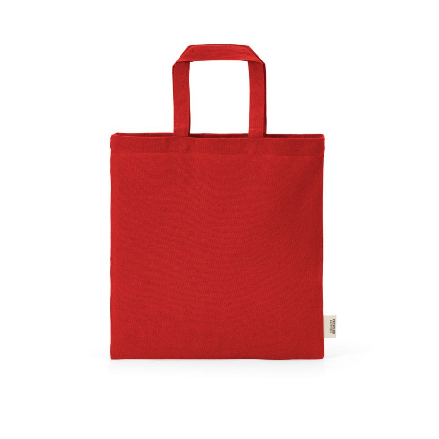 Aneto Einkaufstasche aus recy. Baumwolle, 140g/m², 30cm Henkel: Front
