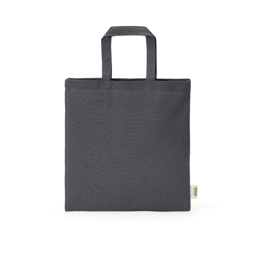 Aneto Einkaufstasche aus recy. Baumwolle, 140g/m², 30cm Henkel: Front