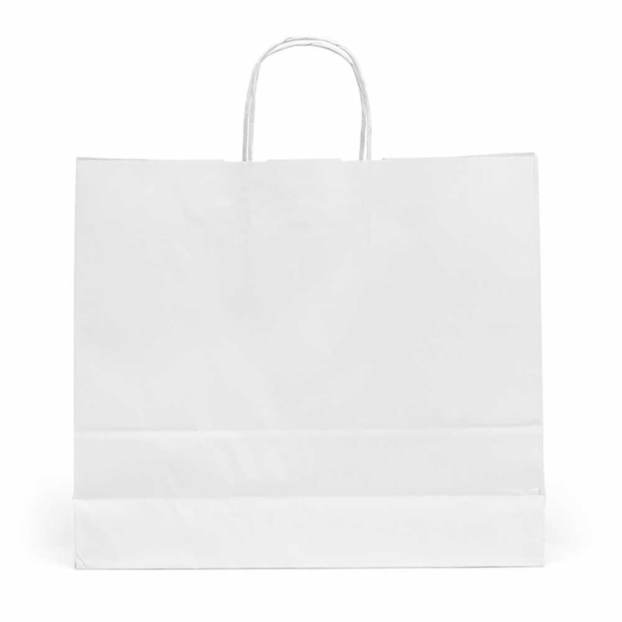 Etna XL baltas FSC® kraftpopieriaus maišelis. 100 g/m². Pagaminta Portugalijoje.: Priekinė dalis