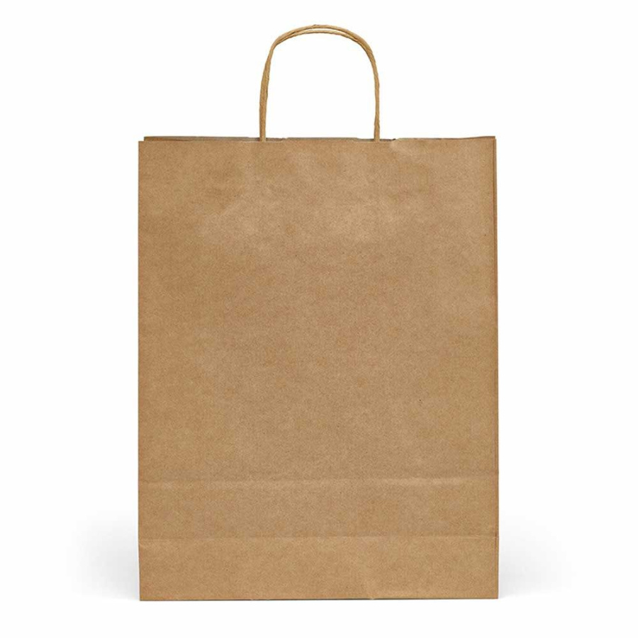 Vesuvio L braune FSC®-Kraftpapiertasche aus Recyclingpapier, 115g/m²: Front