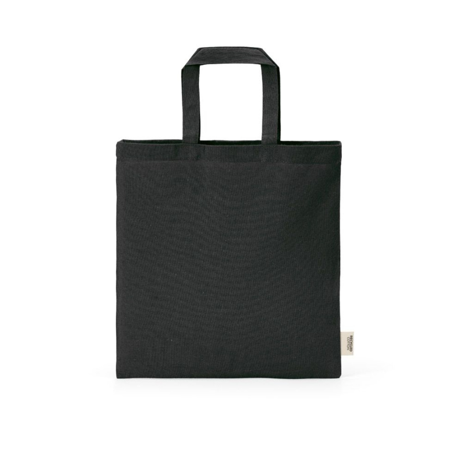 Aneto Einkaufstasche aus recy. Baumwolle, 140g/m², 30cm Henkel: Front
