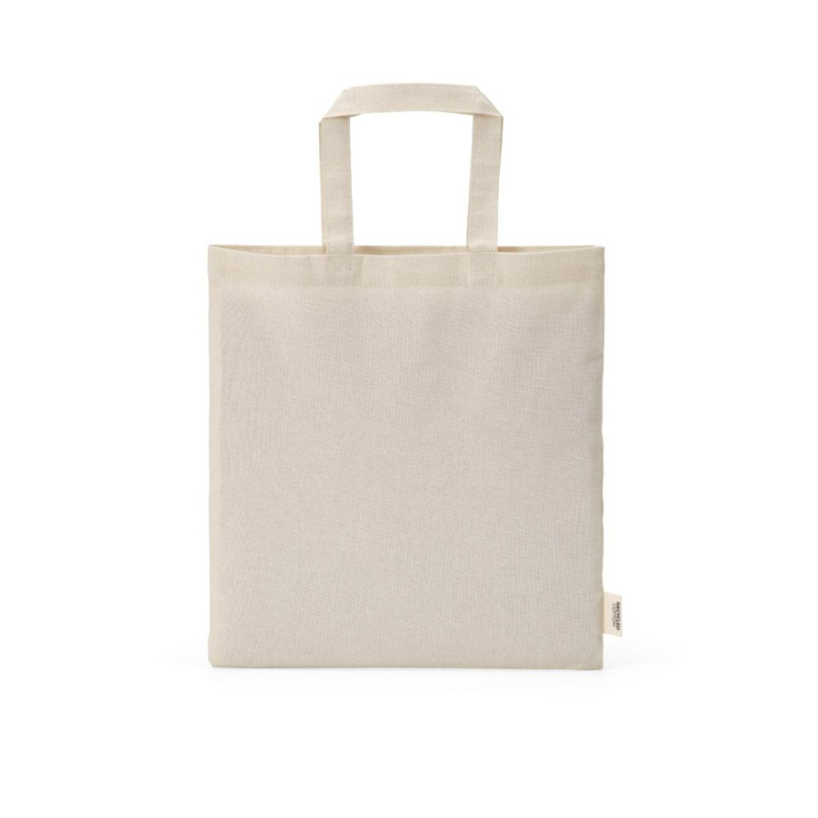 Aneto Einkaufstasche aus recy. Baumwolle, 140g/m², 30cm Henkel: Front