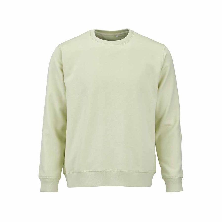 Waikiki unisex sweatshirt med rund hals. Ekologisk bomull och rPET. 300g/m²: Främre vänster sida