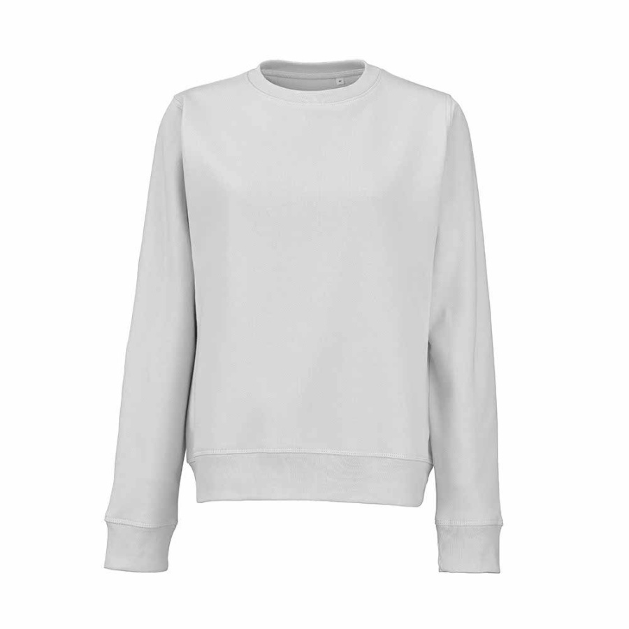 Waikiki Damen Sweatshirt mit Rundhalsausschnitt. Bio-Baumwolle und rPET: Vorne links