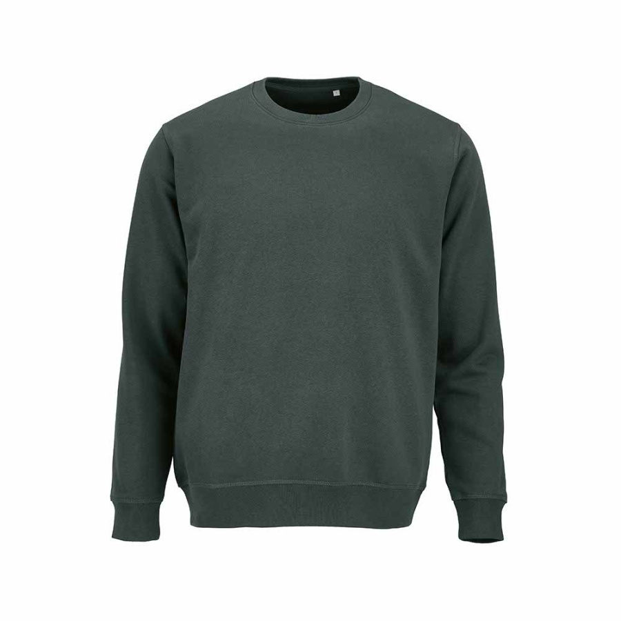 Waikiki unisex sweatshirt med rund hals. Ekologisk bomull och rPET. 300g/m²: Främre vänster sida
