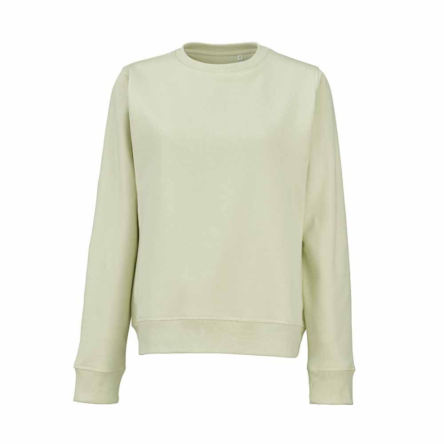 Waikiki Damen Sweatshirt mit Rundhalsausschnitt. Bio-Baumwolle und rPET: Vorne links