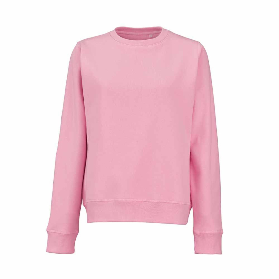Waikiki Damen Sweatshirt mit Rundhalsausschnitt. Bio-Baumwolle und rPET: Vorne links