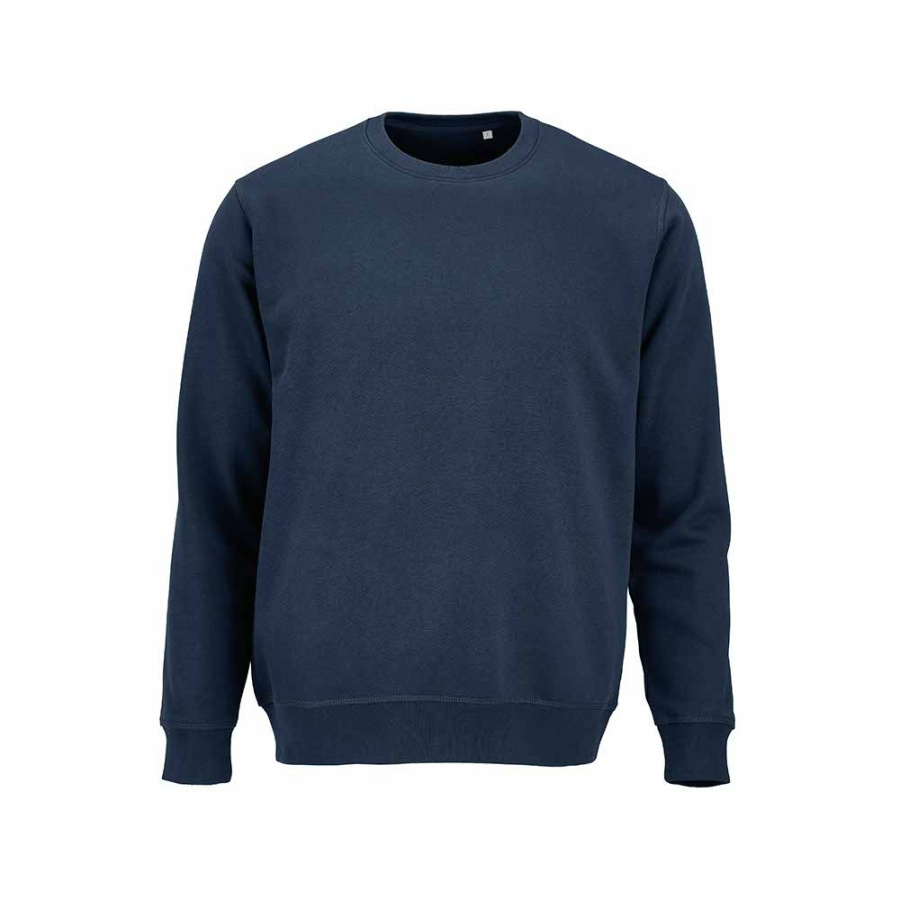 Waikiki unisex sweatshirt med rund hals. Ekologisk bomull och rPET. 300g/m²: Främre vänster sida
