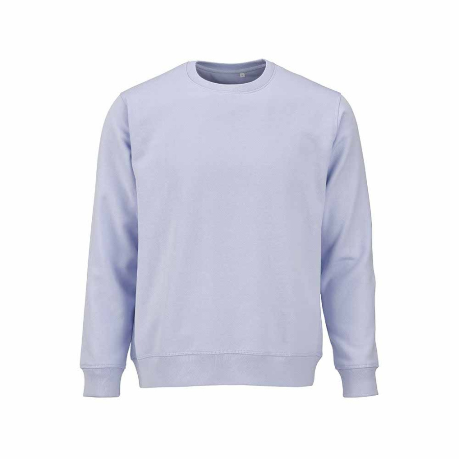 Waikiki unisex sweatshirt med rund hals. Ekologisk bomull och rPET. 300g/m²: Främre vänster sida